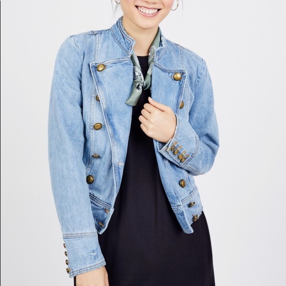 Free People Military Jean Jacket